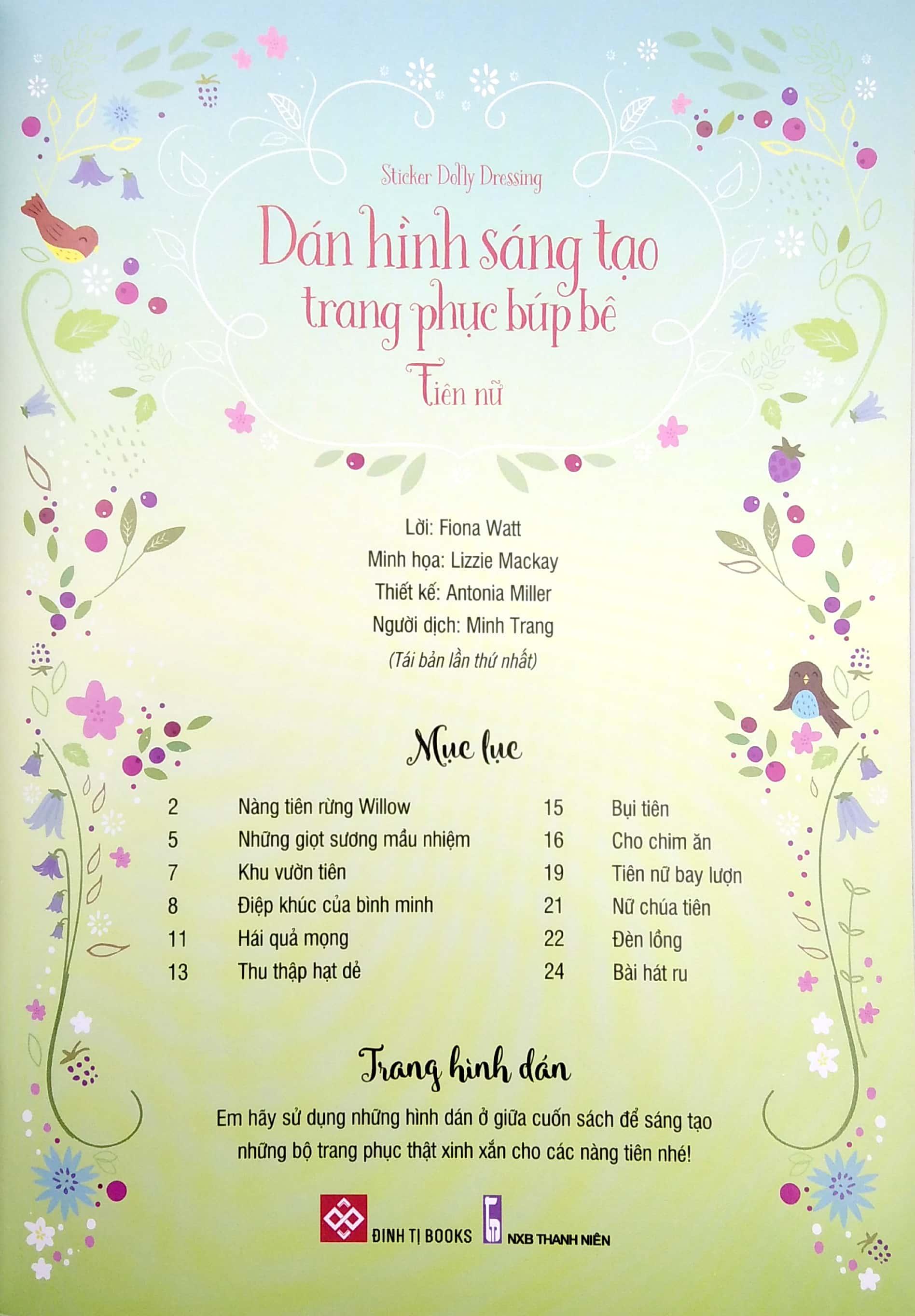 Sticker Dolly Dressing - Dán Hình Sáng Tạo Trang Phục Búp Bê - Tiên Nữ