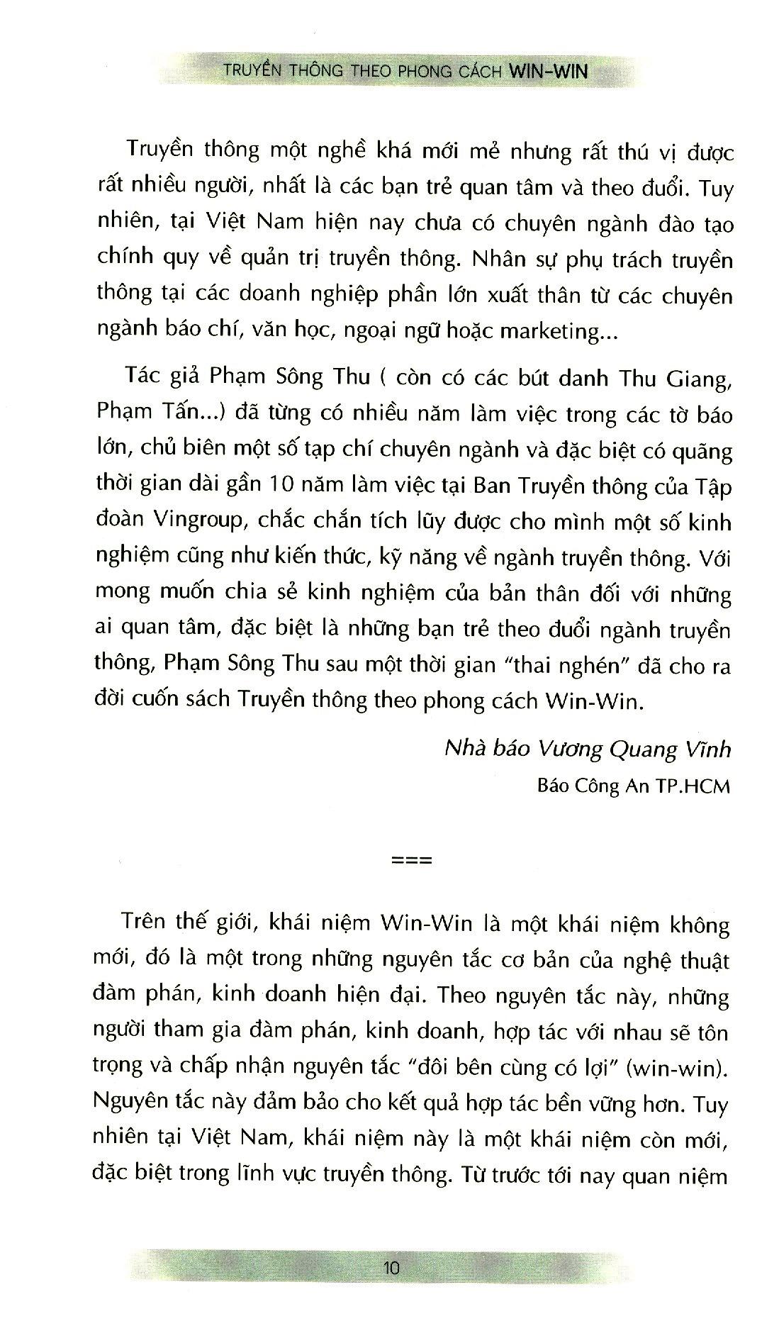 Truyền Thông Theo Phong Cách Win-Win