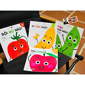 BỘ 4 CUỐN SÁCH PHÁT TRIỂN KỸ NĂNG HÀNG NGÀY: Chào buổi sáng, Đội mũ nào!, Xin chào!, Đi tắm nào! - Taro Miura - Mọt sách Mogu