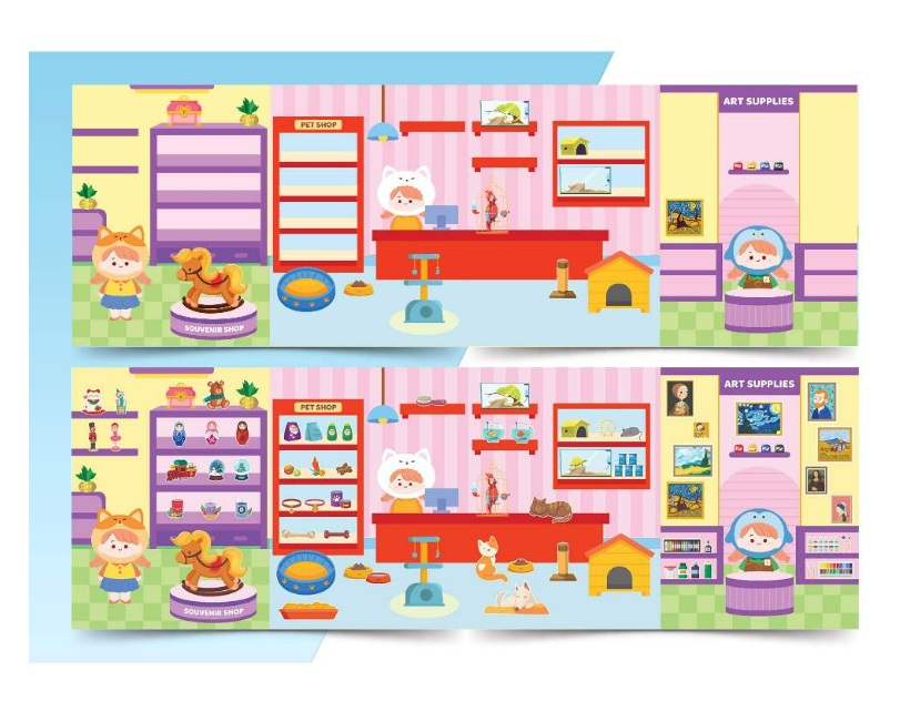 Combo 5 cuốn Sách Trò chơi Đồ hàng cho bé gái (Hơn 1000 Stickers)