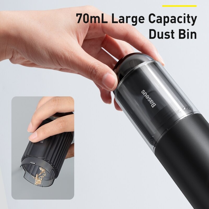 Máy hút bụi pin sạc cầm tay Baseus A3 Car Vacuum Cleaner (15000pa, 135W, Vacuum Portable Cleaner) - Hàng Chính Hãng