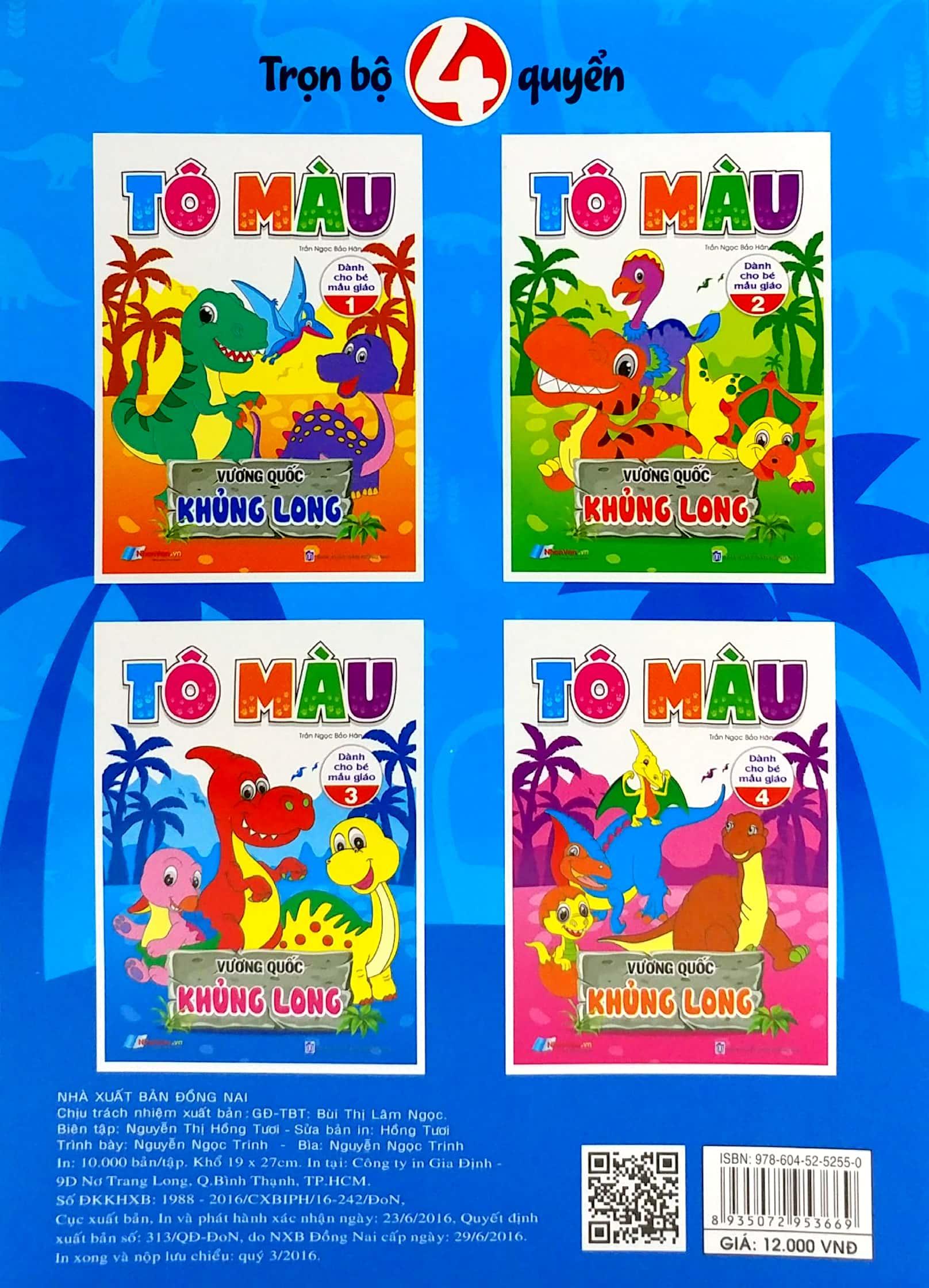 Tô Màu - Vương Quốc Khủng Long - Tập 3 (Dành Cho Bé Mẫu Giáo)