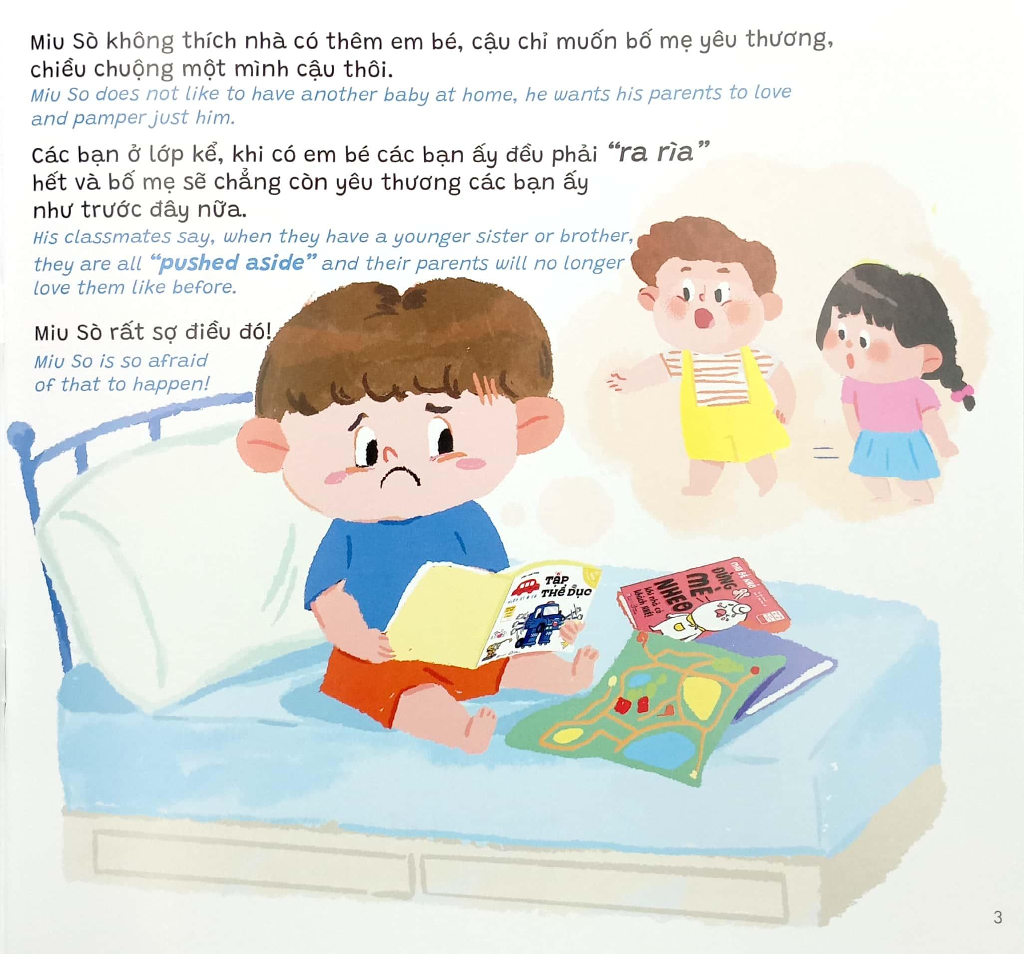 Truyện Kể Cho Miu Hiểu Chuyện - Con Ghét Có Em (Song Ngữ Việt-Anh)
