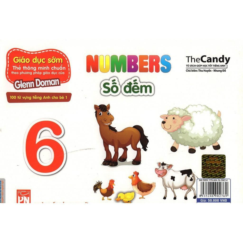 Flashcard Thẻ Dạy Trẻ Theo Phương Pháp Glenn Doman - Số Đếm (Number) - Bản Quyền