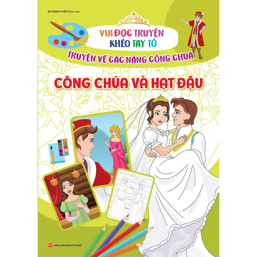 Combo 8 Quyển Vui Đọc Truyện Khéo Tay Tô - Các Nàng Công Chúa Xinh Đẹp - Tặng Hộp Bút Sáp 12 Màu Bất Kì