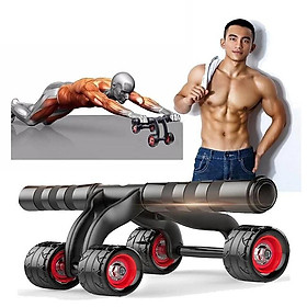 Con lăn tập bụng trợ lực - Dụng cụ tập cơ bụng hỗ trợ tập plank bằng con lăn siêu tiện dụng - Hãng dododios
