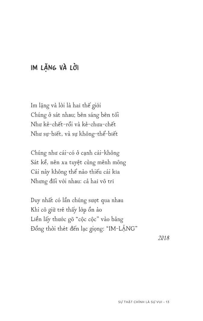 Sự Thật Chính Là Sự Vui - Thơ