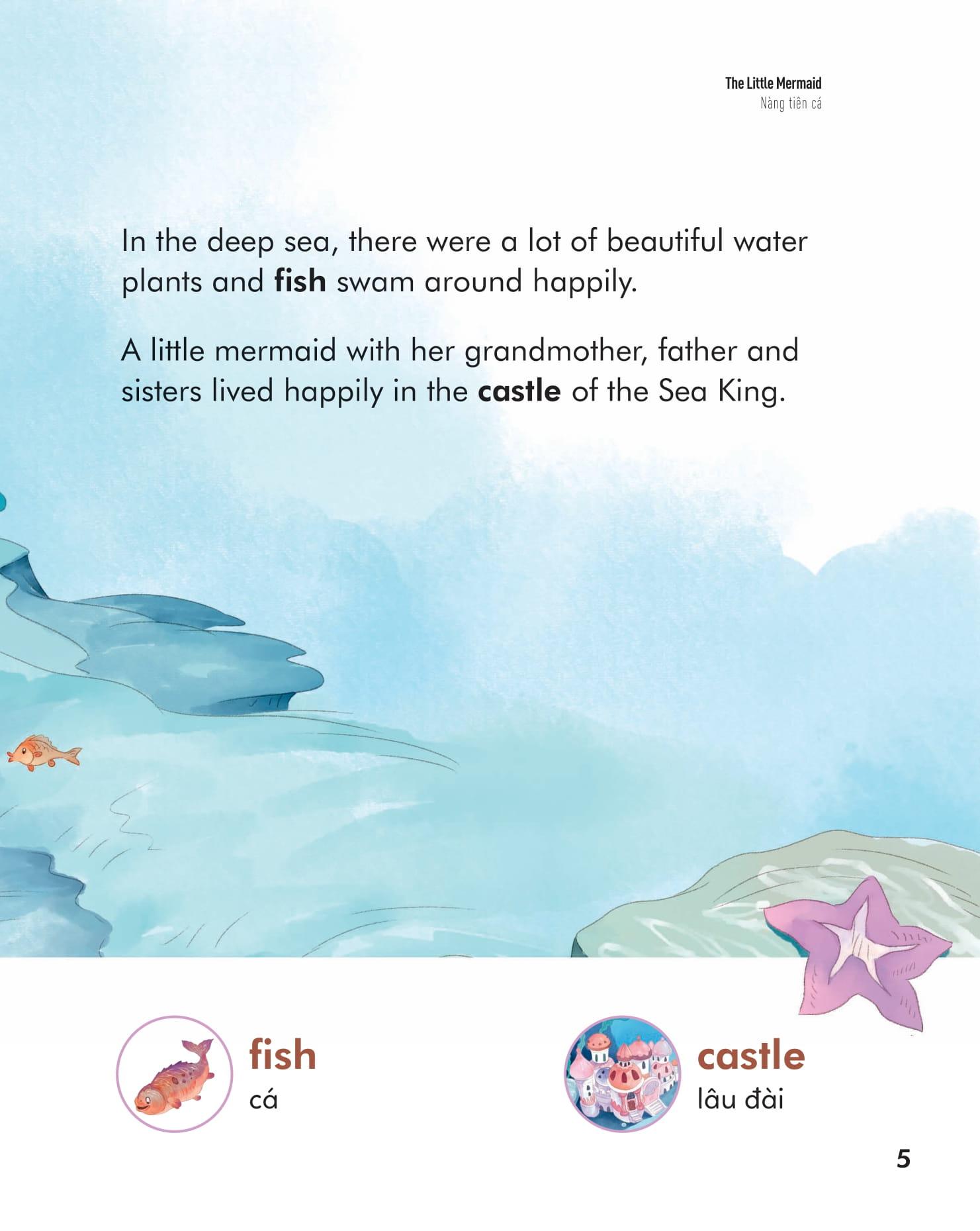 Truyện Cổ Tích Nổi Tiếng Song Ngữ Việt - Anh: Nàng Tiên Cá - The Little Mermaid