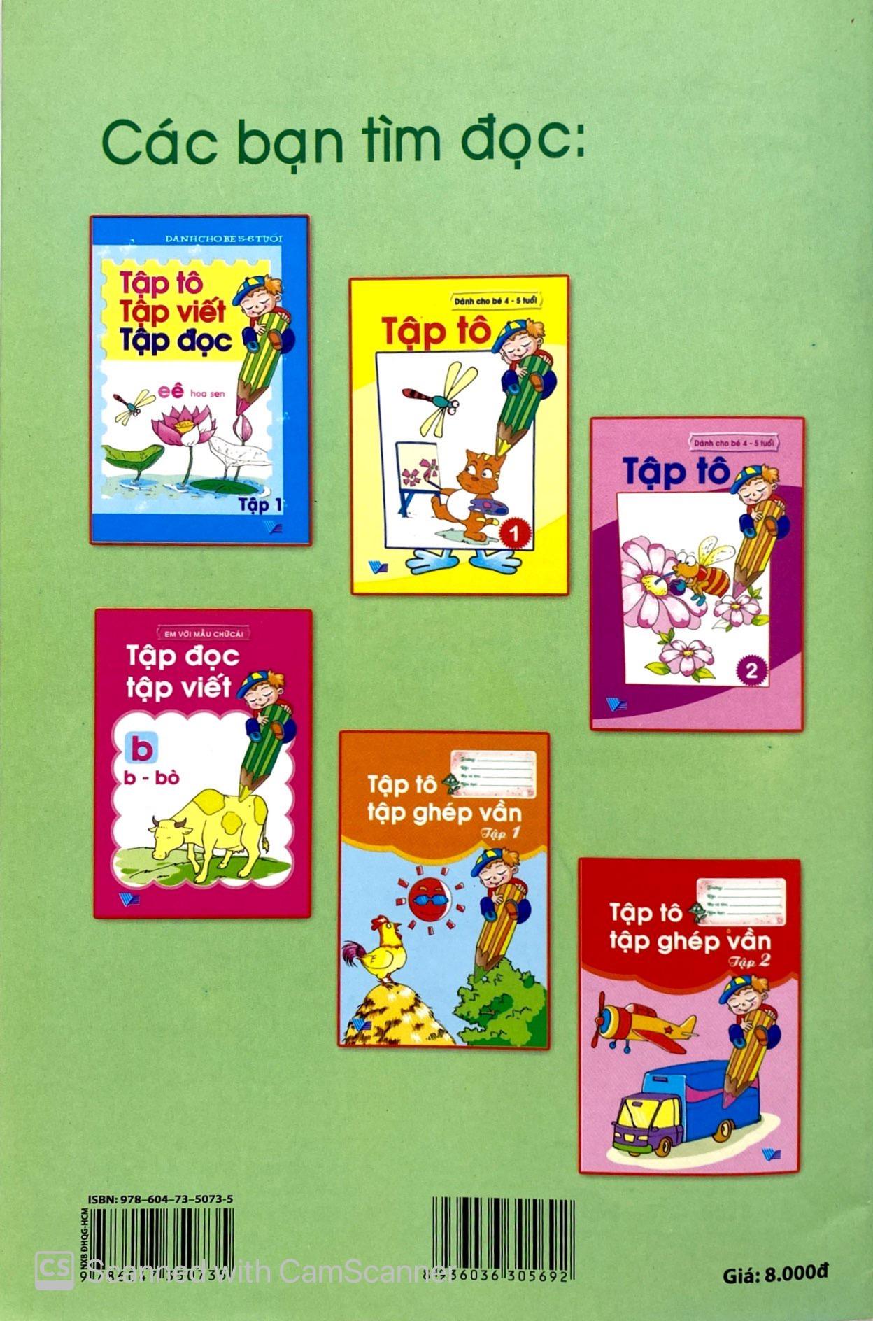 Tập Tô - Tập Viết - Tập Đọc (Tập 2) (Dành Cho Bé 5 - 6 Tuổi)