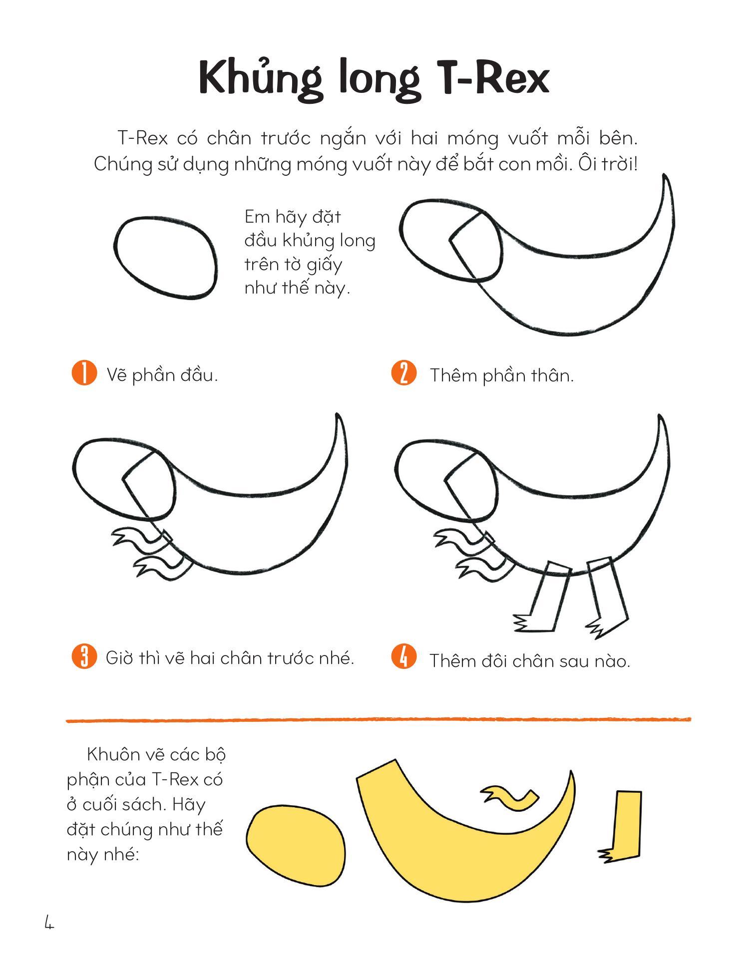 Sách - Vẽ Khủng Long Bằng Khuôn Hình Sáng Tạo