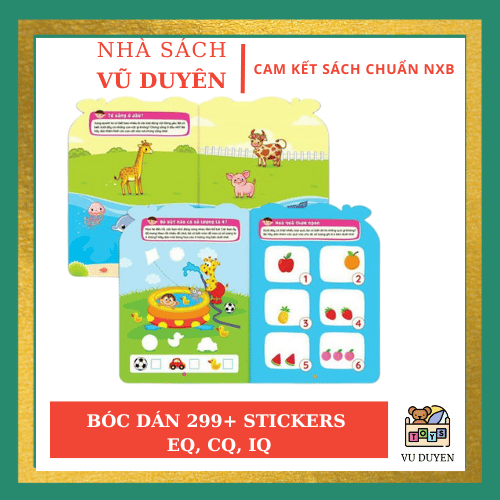 Sách - Bóc Dán Phát Triển Trí Tuệ Cảm Xúc CQ, IQ, EQ 299+ Stickers (6 Cuốn)