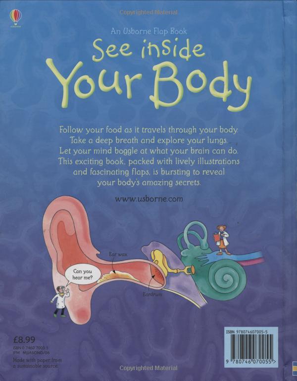 Sách tương tác tiếng Anh - Usborne See Inside Your Body