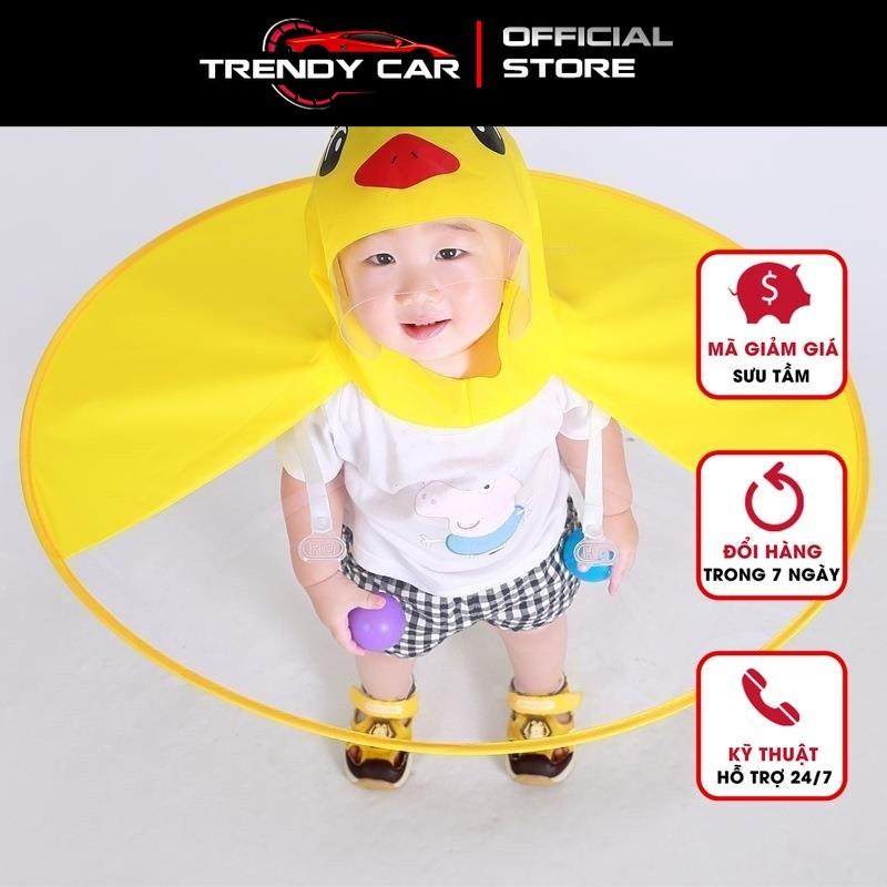 Áo mưa trẻ em ngộ nghĩnh kiểu Hàn Quốc Áo mưa Con vịt nhỏ Màu vàng choàng Mũ ô cho trẻ 3 - 5 tuổi