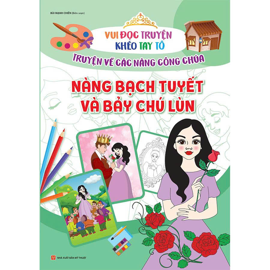 Combo 8 Quyển Vui Đọc Truyện Khéo Tay Tô - Các Nàng Công Chúa Xinh Đẹp - Tặng Hộp Bút Sáp 12 Màu Bất Kì