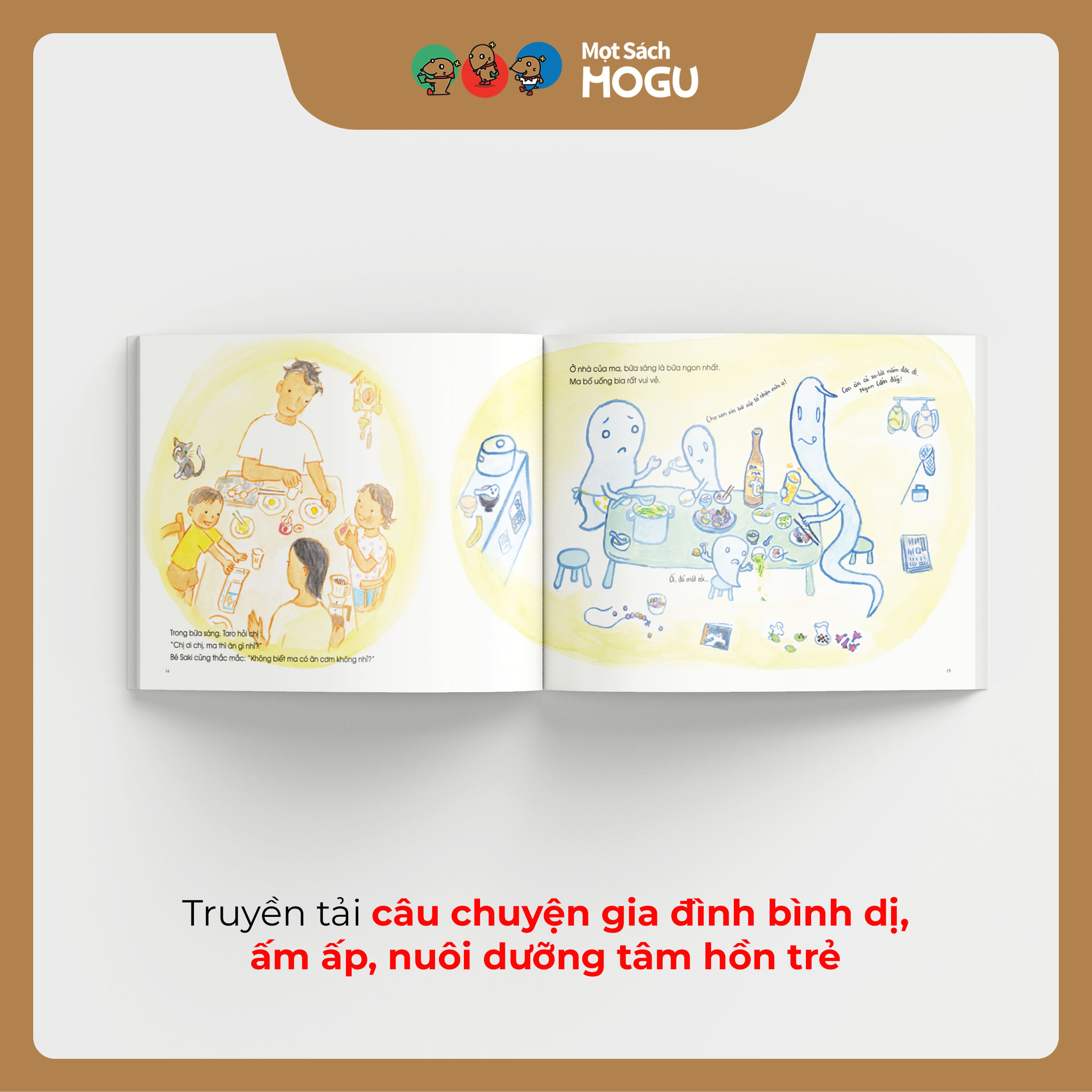 Truyện Ehon bé 3-4-5 tuổi - Một ngày của gia đình ma