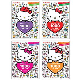 Bộ 4 Cuốn Helokitty:  Bộ Sưu Tập 1000 Đề Can