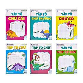 Sách - Luyện Tay Cầm Bút - Tập Tô Chữ, Chữ Số, Nét Cơ Bản - Bộ 6 Cuốn