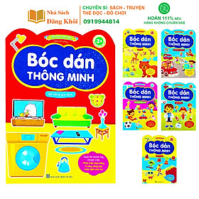 sách - bóc dán thông minh song ngữ việt anh dành cho trẻ từ 2-6 tuổi (bộ 6 cuốn)
