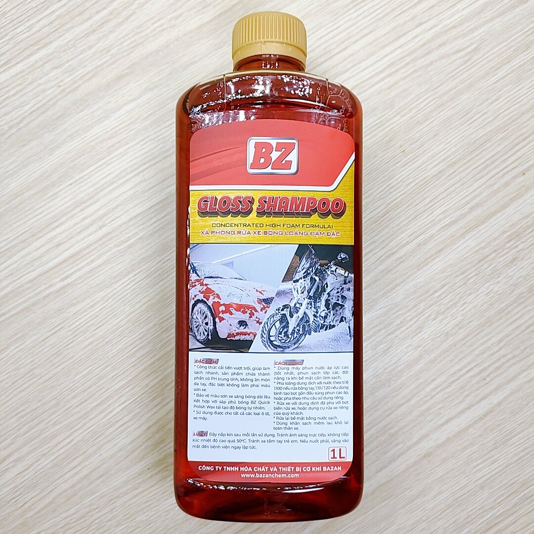 Nước rửa xe, xà phòng rửa xe bọt tuyết BZ 1000ml, tạo bọt siêu mịn, bọt tuyết nhiều, rửa xe sạch, sáng bóng như mới