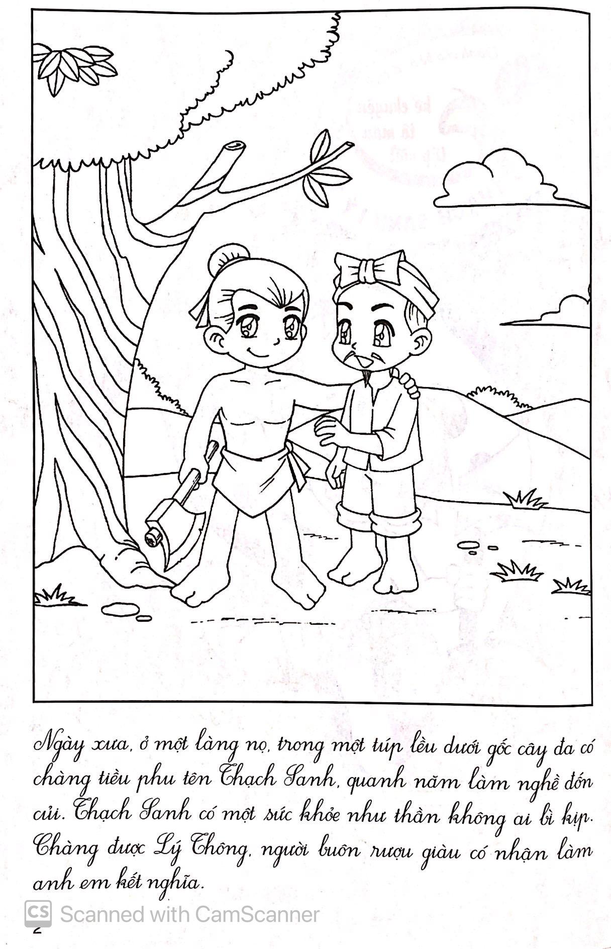 Bé Kể Chuyện Tô Màu Tập Viết - Thạch Sanh Lý Thông