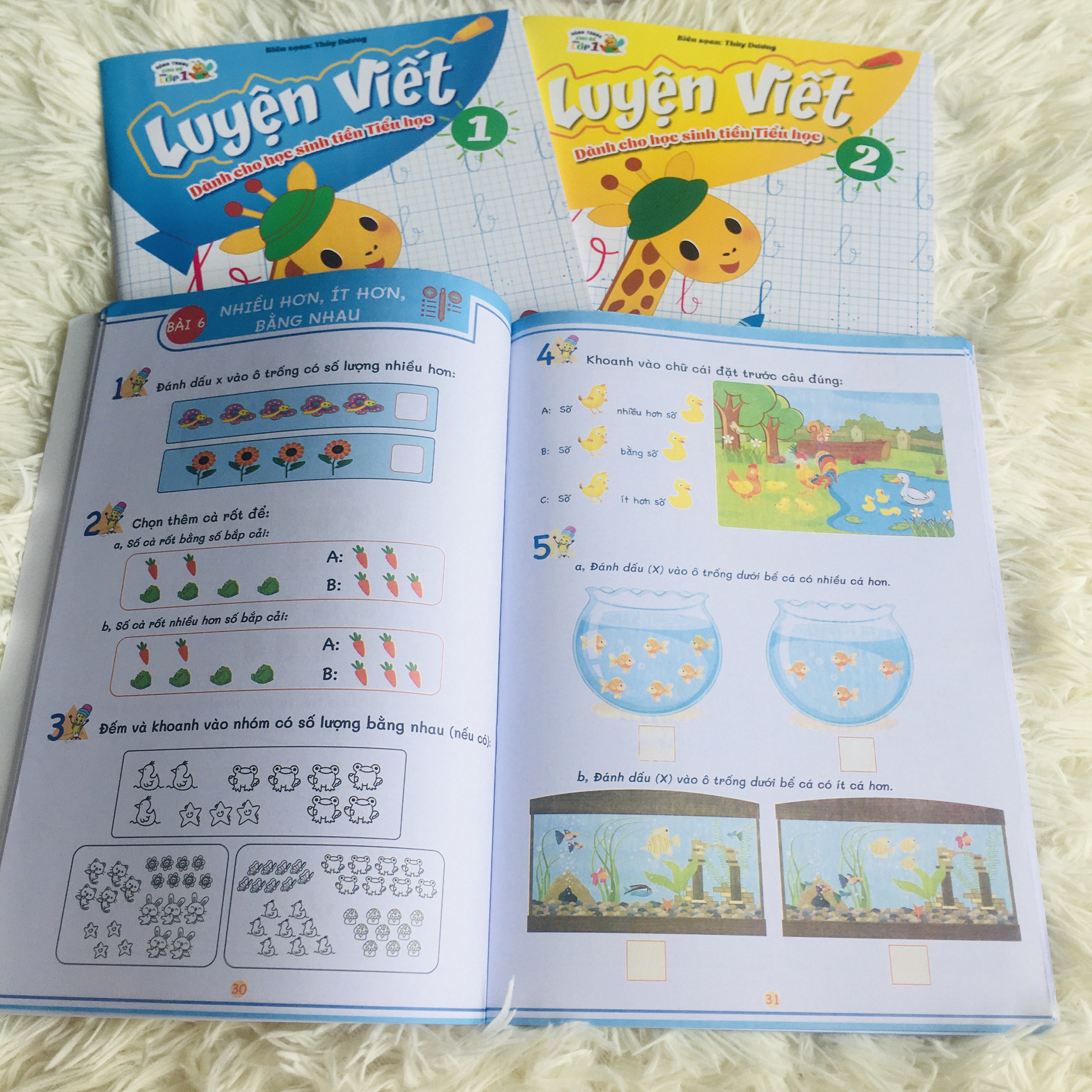 Sách- Combo 4 cuốn sách: Luyện viết 1, Luyện viết 2, Toán, Luyện đọc Tiền Tiểu Học (Hành trang cho bé vào lớp 1)