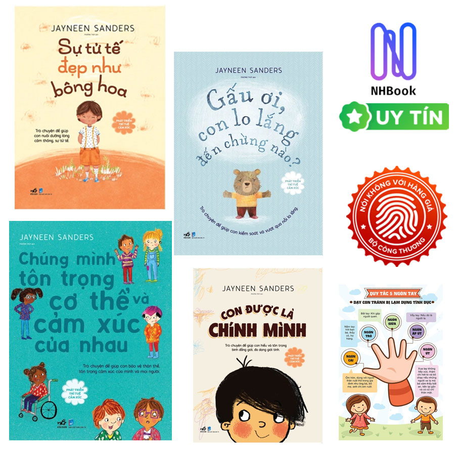Combo 4Q: Phát Triển Trí Tuệ Cảm Xúc (Sách Kỹ Năng Sống Làm Chủ Cảm Xúc (EQ) / Kỹ Năng Giao Tiếp và Kỹ Năng Tư Duy Xúc Cảm cho bé) + Poster An Toàn Cho Con Yêu