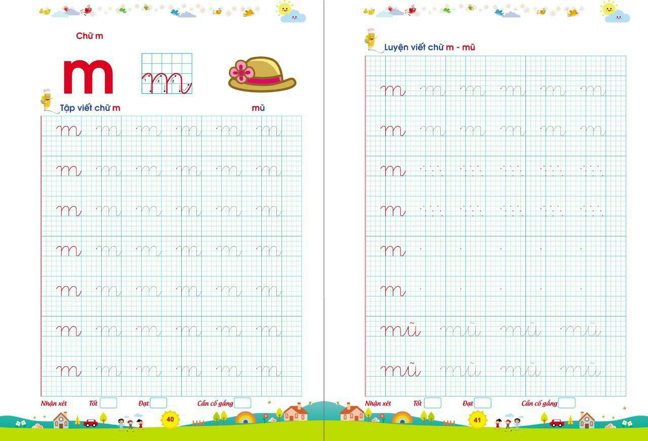 Bé tập tô, tập viết chữ to dành cho trẻ em 4-6 tuổi