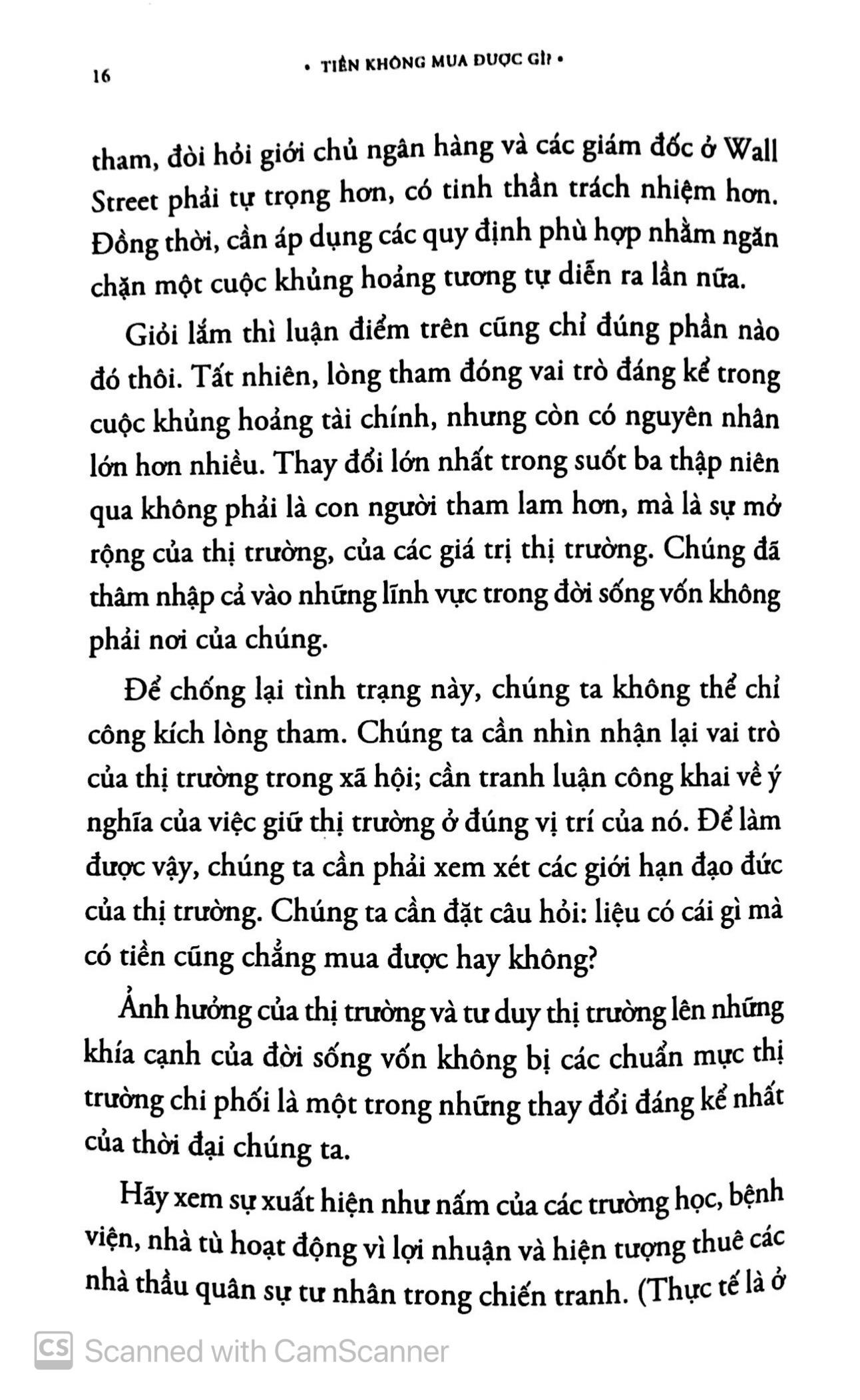 Tiền Không Mua Được Gì (What money can