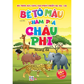 Bé tô màu: Khám phá Châu Phi hoang dã (20+ hình dán sticker)