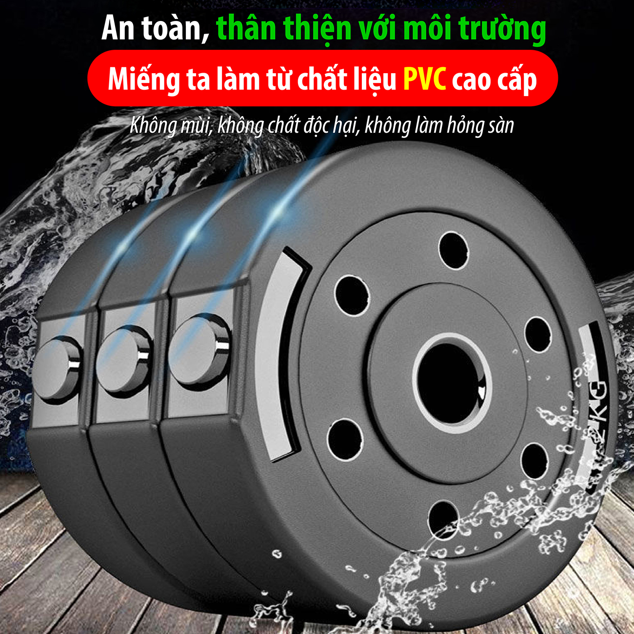 Tạ 20kg tập tay đẩy kết hợp, tạ nam nữ tập gym tập thon tay Giá tốt Hàng Chuẩn Chọn Lực Nặng Của Tạ Tùy chọn (hàng nhập khẩu)