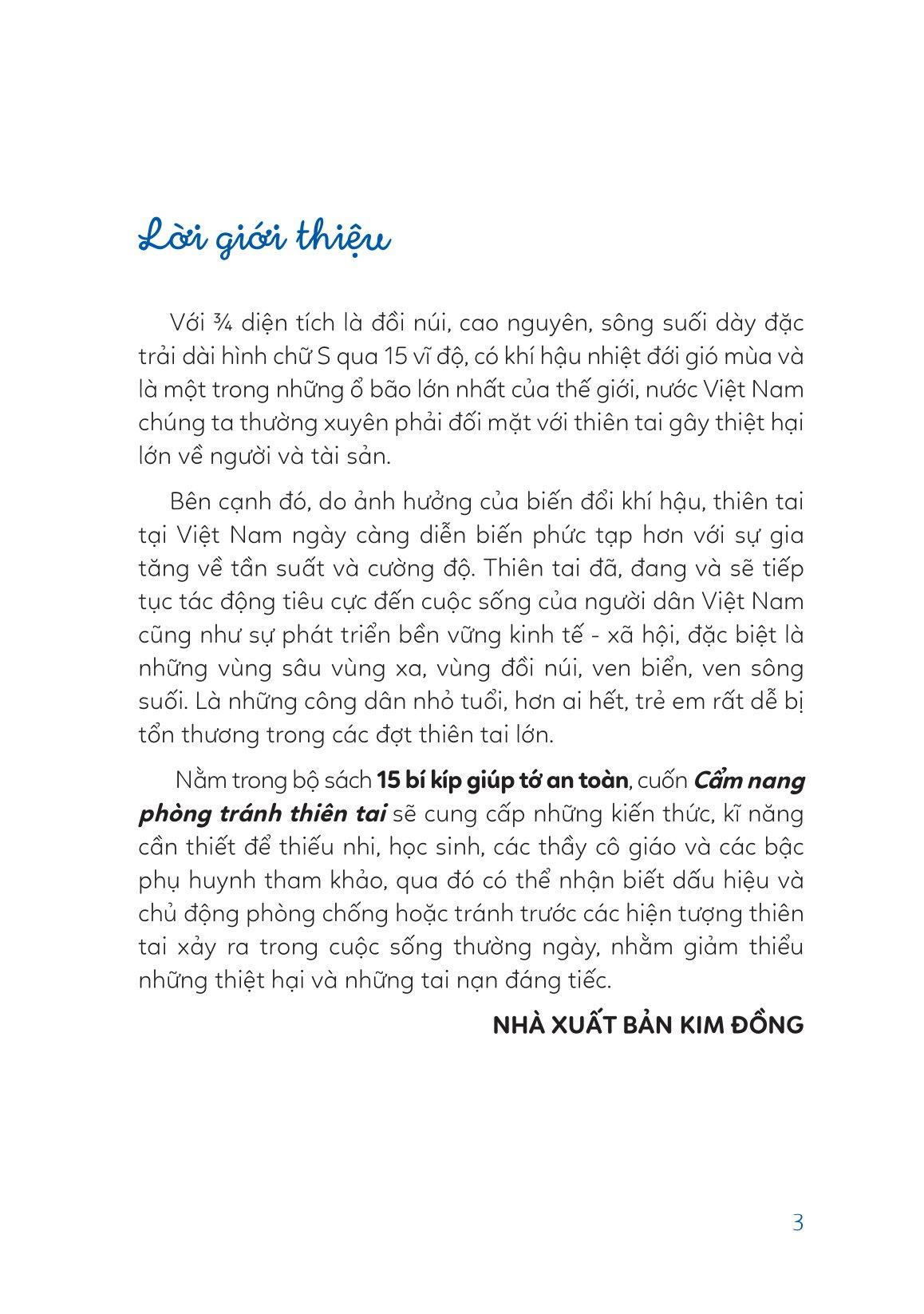 15 Bí Kíp Giúp Tớ An Toàn - Cẩm Nang Phòng Tránh Thiên Tai