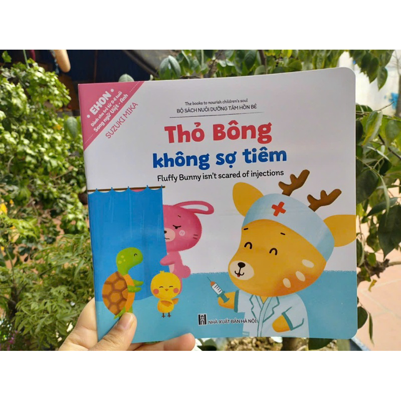 Sách - Ehon Thỏ Bông Bộ Sách Nuôi Dưỡng Tâm Hồn Cho Bé Song Ngữ Anh Việt - bộ 5 cuốn