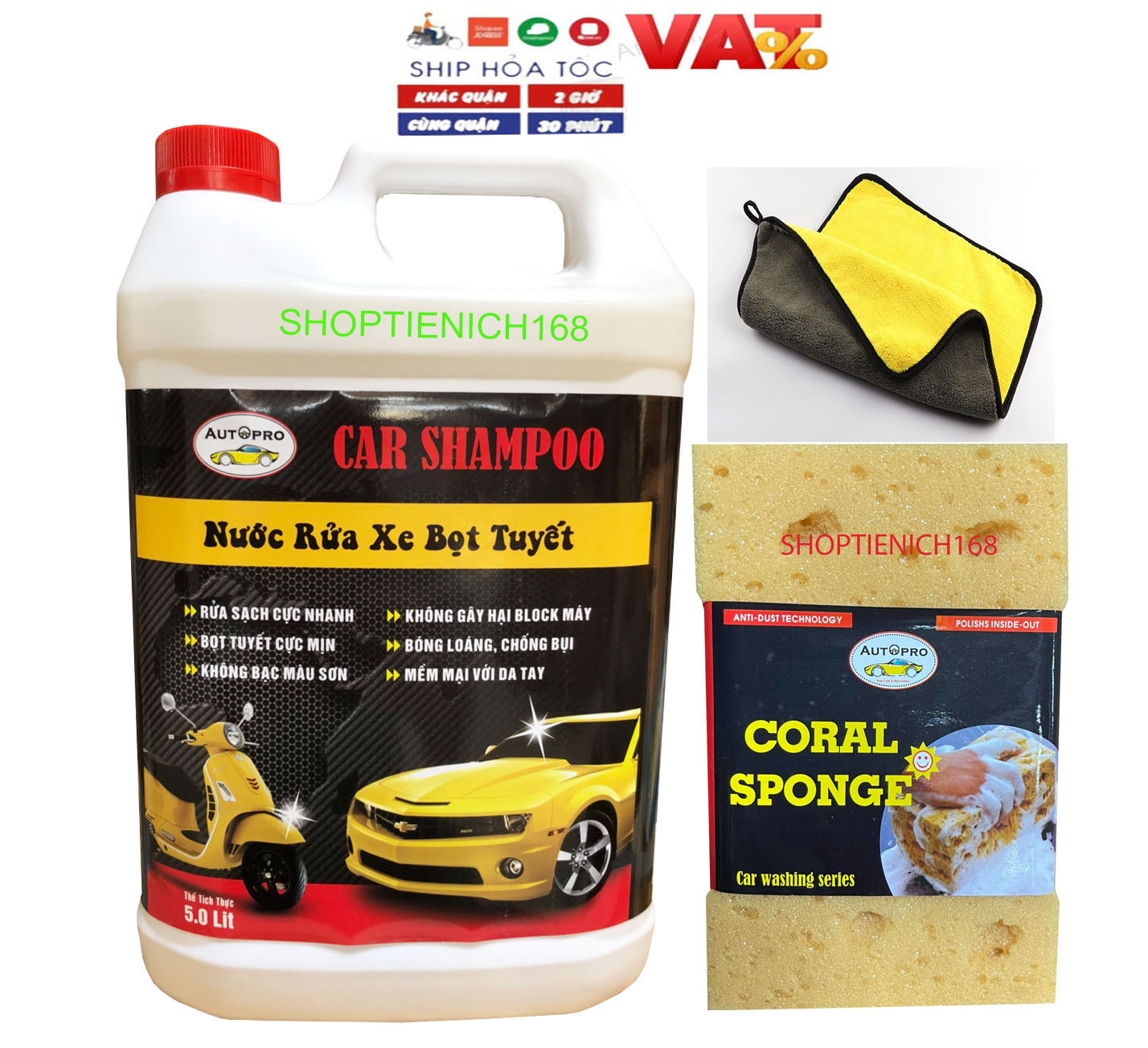 Nước rửa xe bọt tuyết Car Shampoo 5 lít cho ô tô xe máy