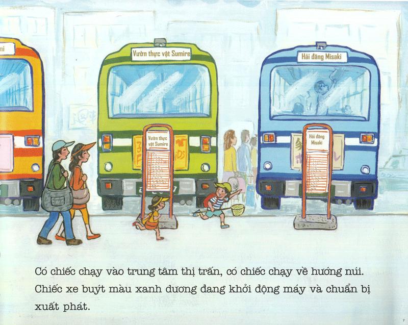 Ehon - Thực Phẩm Tâm Hồn Cho Bé - Xe Bus Píng Poong Đi Biển (Tái Bản 2020)