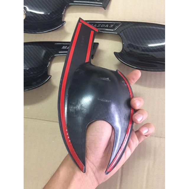 Ốp Trang Trí Gương Dành Cho Xe Vios/ Yarris/ Altis 2014 đến 2021 Mẫu Carbon