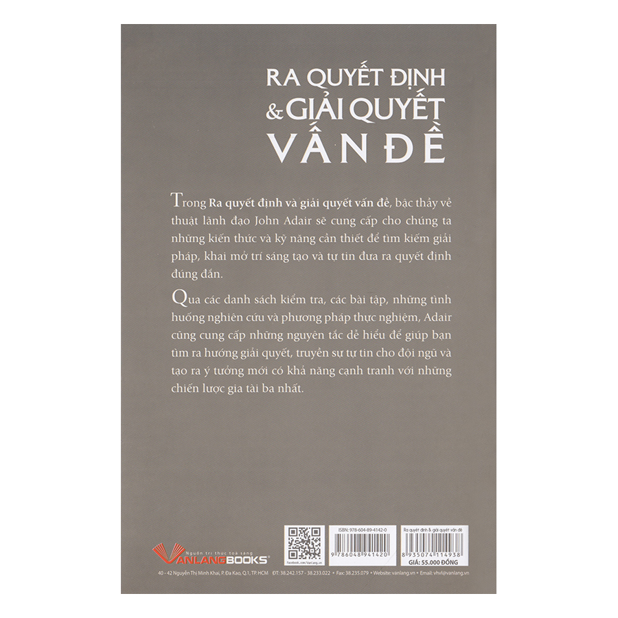 Ra Quyết Định & Giải Quyết Vấn Đề - Vanlangbooks