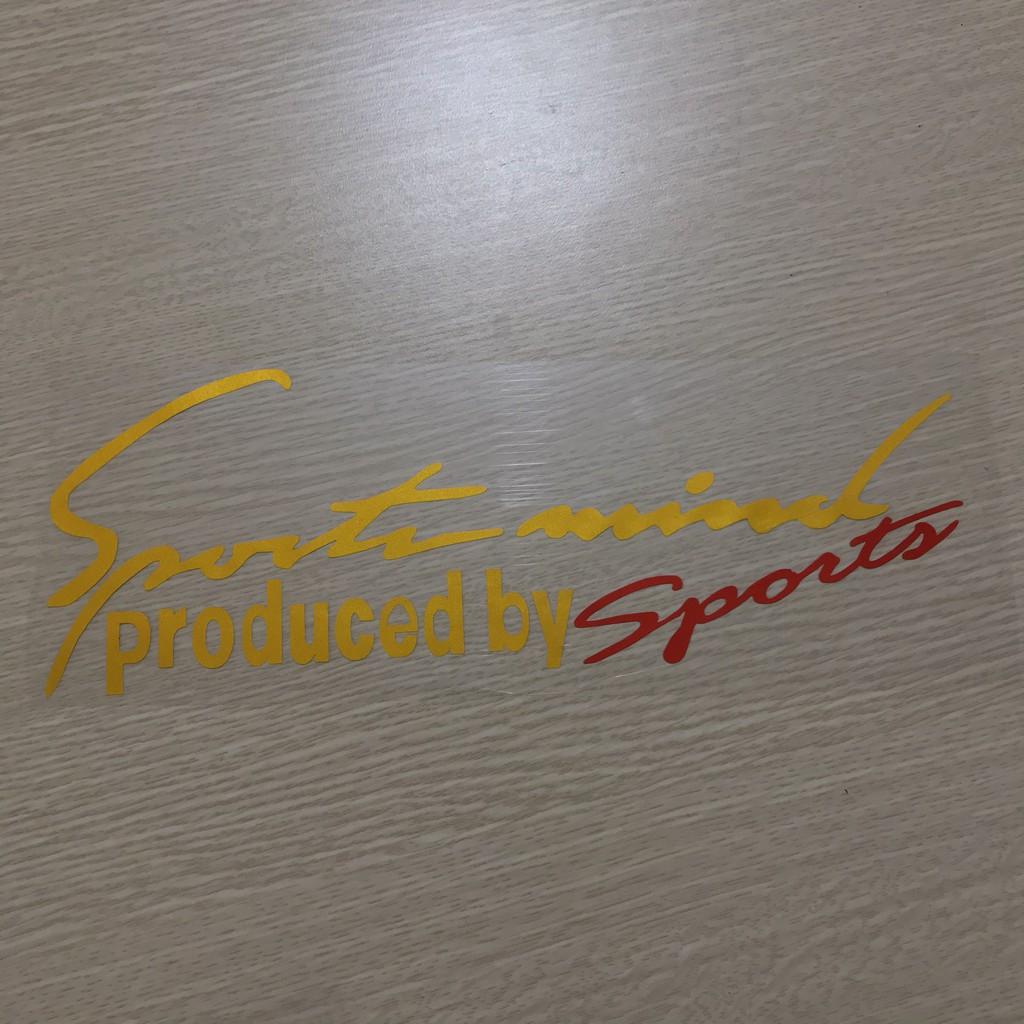 Phụ kiện ô tô | Tem dán trang trí ô tô Sport mind prodeced by Sports xe hơi ô tô đầy đủ màu sắc - Ngoại thất ô tô