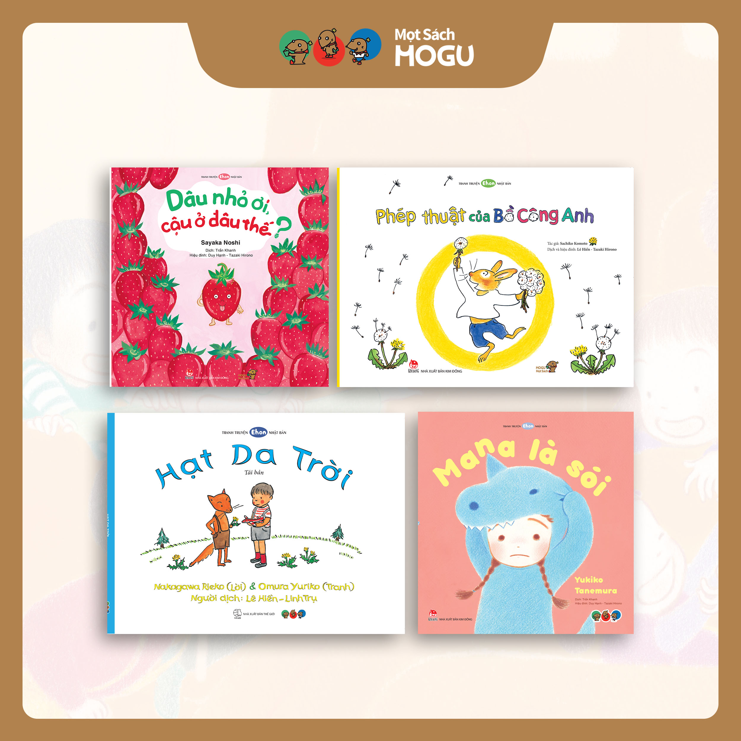 Truyện Ehon bé 3-4-5 tuổi - Bộ 4 cuốn Nuôi dưỡng tâm hồn bé