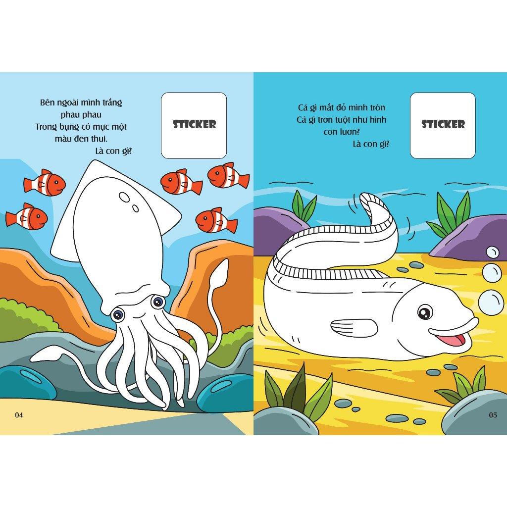 Sách - Bé tô màu: Khám phá đại dương bí hiểm (20+ hình dán sticker (VT -MK)
