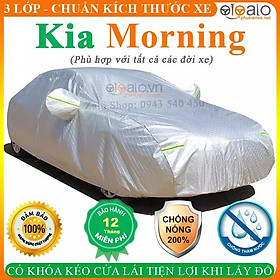 Bạt phủ Ô Tô Kia Morning CAO CẤP Cách Nhiệt Bạt phủ xe ô tô Kia Morning Bạt che ô tô 