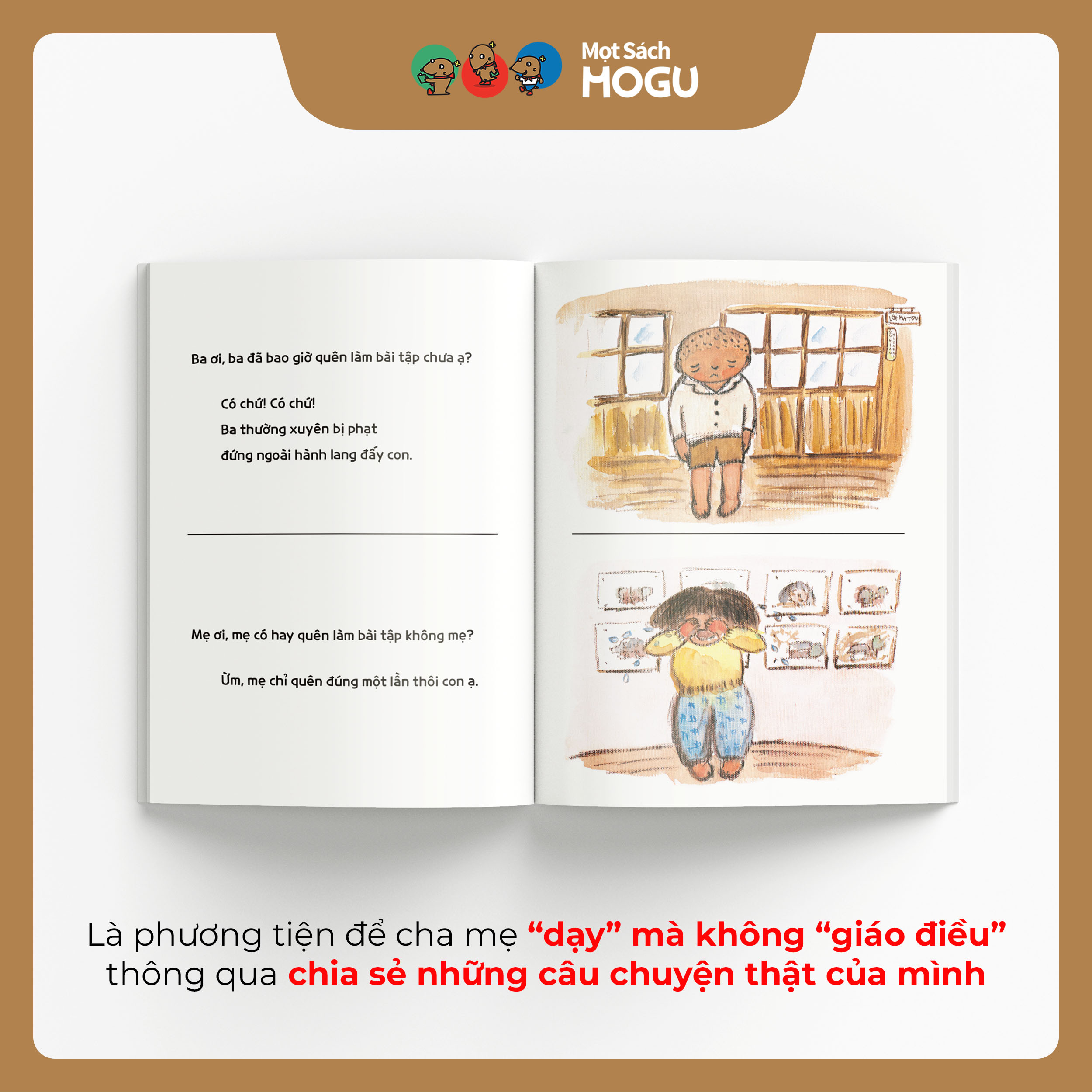 Truyện Ehon bé 3-4-5 tuổi - Ba và mẹ