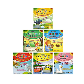 Combo 6 cuốn Truyện chữ to cho bé Tập đánh vần tập đọc