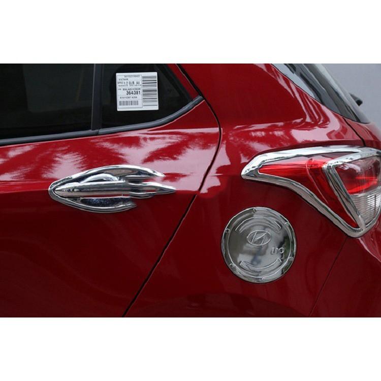 Ốp viền đèn Pha Hậu DÀNH CHO Xe i10 Hatback mạ Crom loại dày - trọn bộ