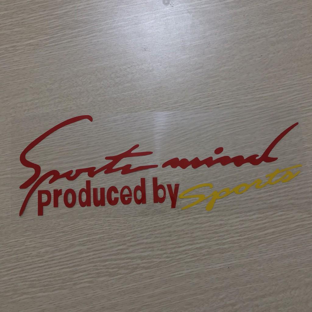 Phụ kiện ô tô | Tem dán trang trí ô tô Sport mind prodeced by Sports xe hơi ô tô đầy đủ màu sắc - Ngoại thất ô tô