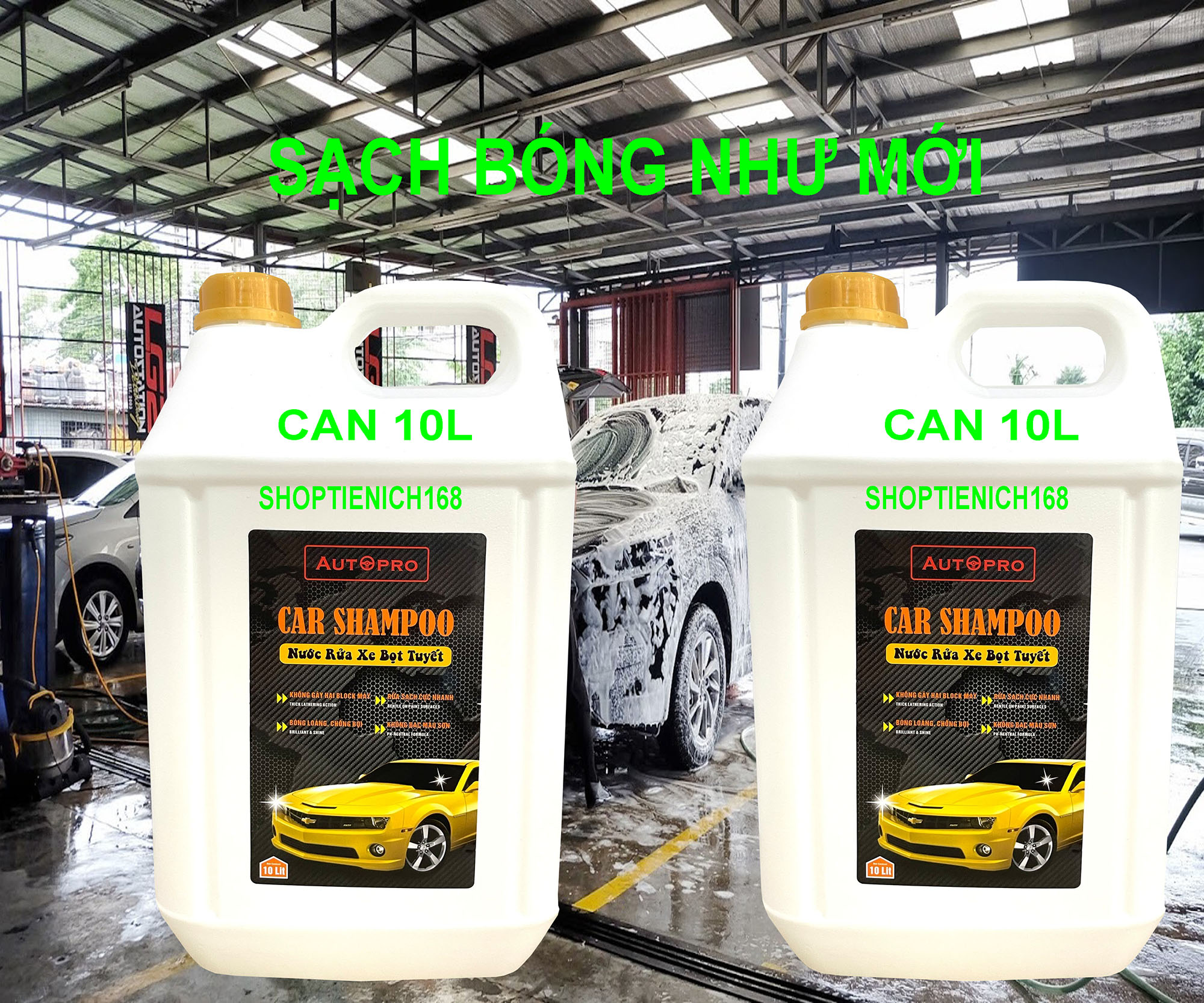 Nước rửa xe bọt tuyết Car Shampoo 5 lít cho ô tô xe máy