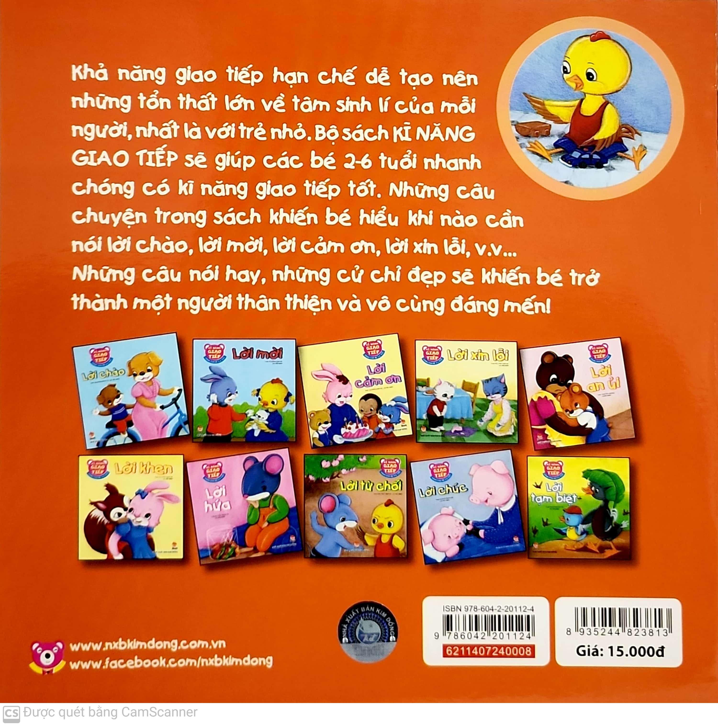Kĩ Năng Giao Tiếp - Dành Cho Bé 2-6 Tuổi - Lời Từ Chối (Tái Bản 2019)