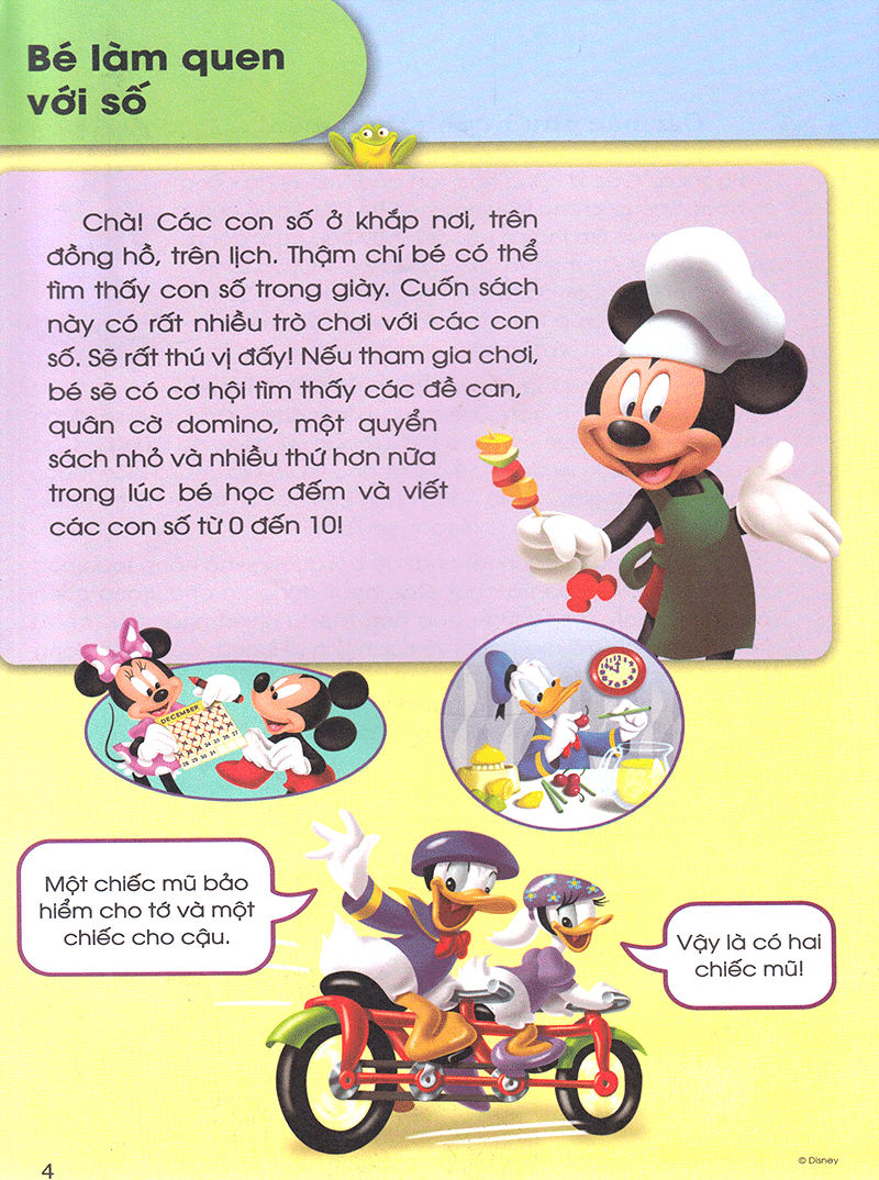 Sách - Các kỹ năng học tập của Disney - Cùng Học Số Và Cách Đếm
