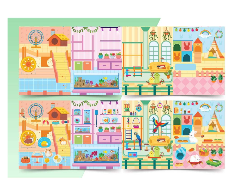 Combo 5 cuốn Sách Trò chơi Đồ hàng cho bé gái (Hơn 1000 Stickers)