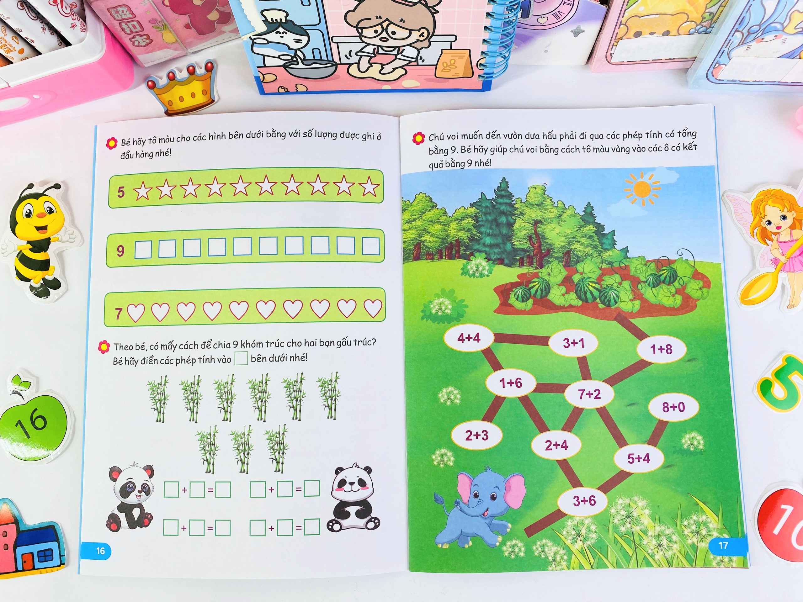 Sách - Combo 5 cuốn Tập tô tập viết chữ, số và học Toán, Hành trang vào lớp 1 - Lê Mai - ndbooks