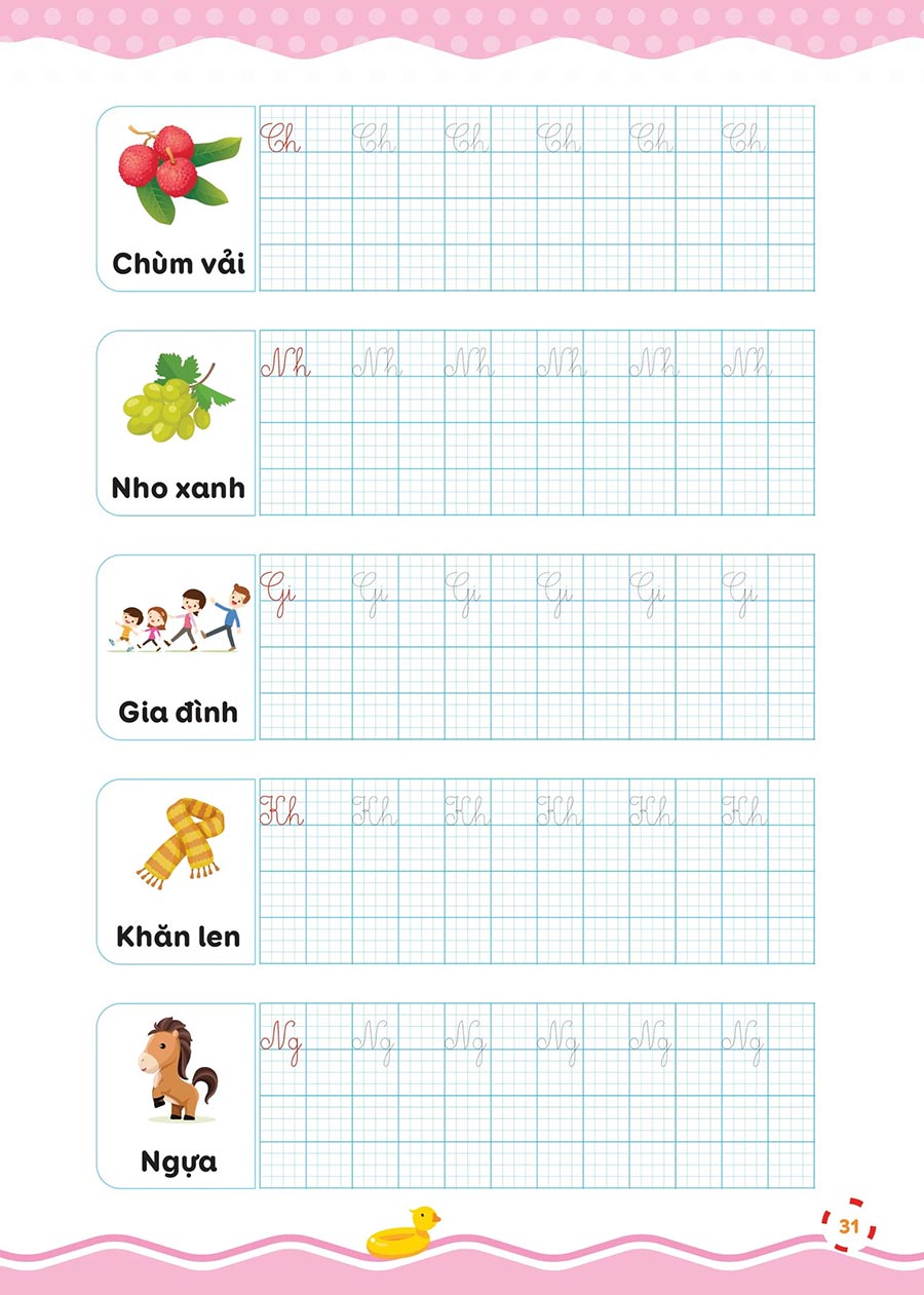 Vở luyện viết hạ cỡ chữ - chữ ô li nhỏ. Quyển 1: Chữ hoa